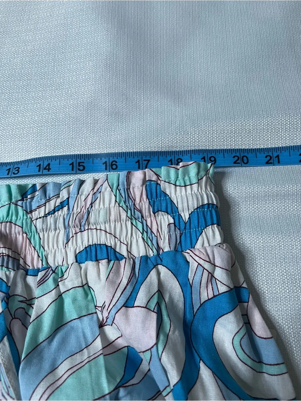 Anthropologie Celandine Bubble Bloomer Shorts Abstract Swirl Print Resort Y2K